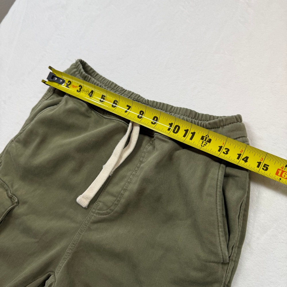 ZARA Cargo Joggers Mens S Olive Green Good Utility Twill Drawstring Pants - Picture 12 of 12